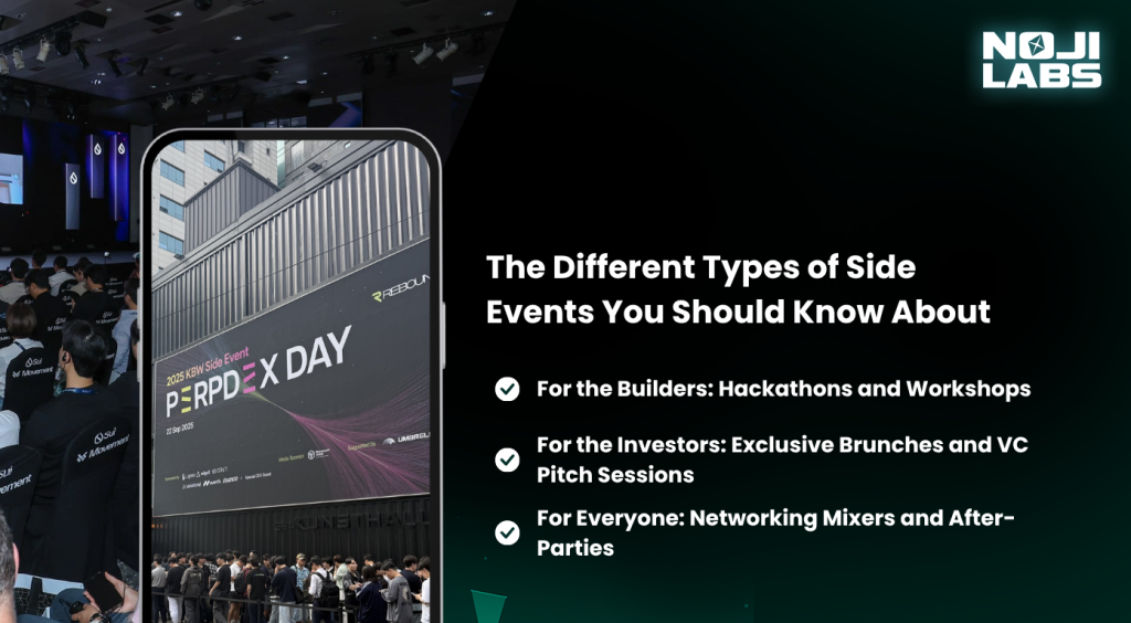 2025 korea blockchain week side events - The Different Types of Side Events You Should Know About - Noji Labs