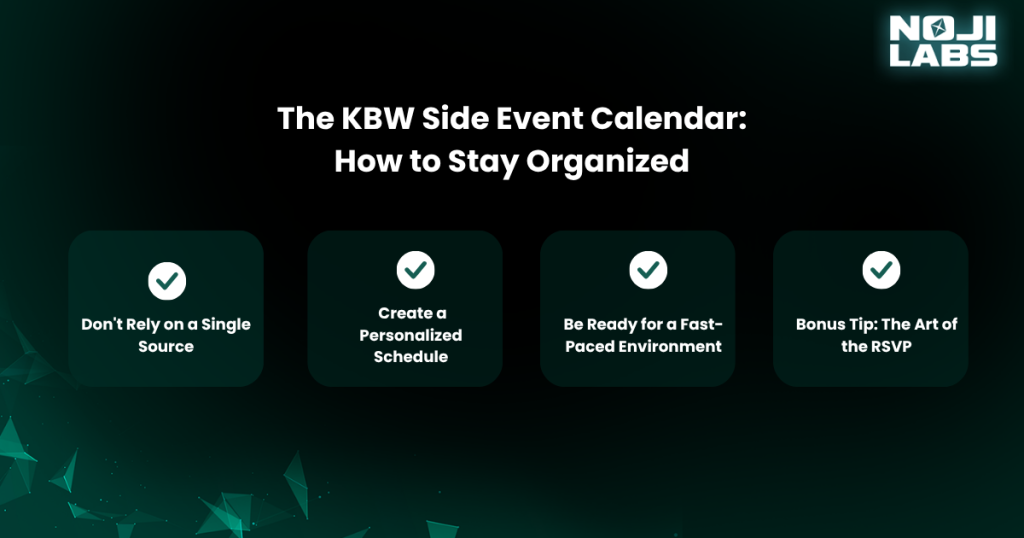 2025 korea blockchain week side events - The KBW Side Event Calendar_ How to Stay Organized - Noji Labs
